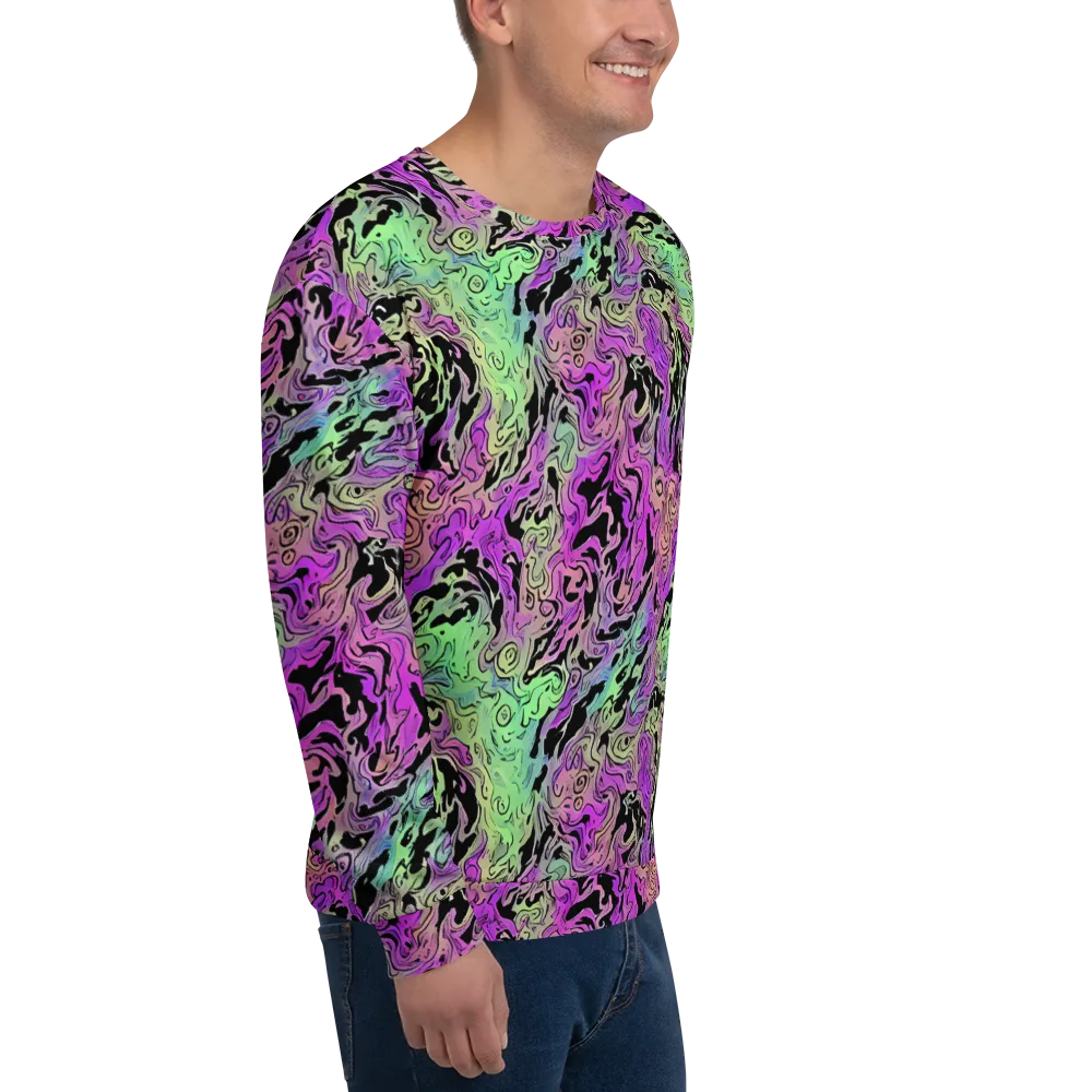 Psychedelic Ink on Sweatshirt — Right Front