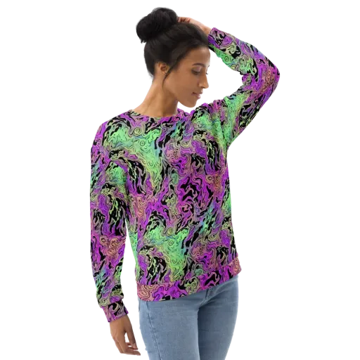 Psychedelic Ink on a Sweatshirt
