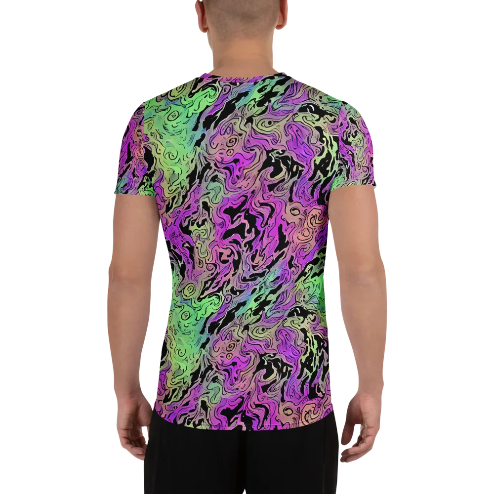 Psychedelic Ink on Men's Athletic T-Shirt — Back