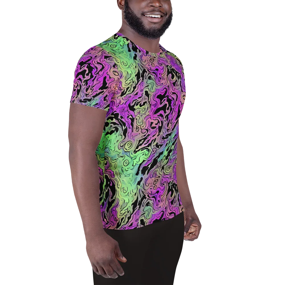 Psychedelic Ink on Men's Athletic T-Shirt — Right