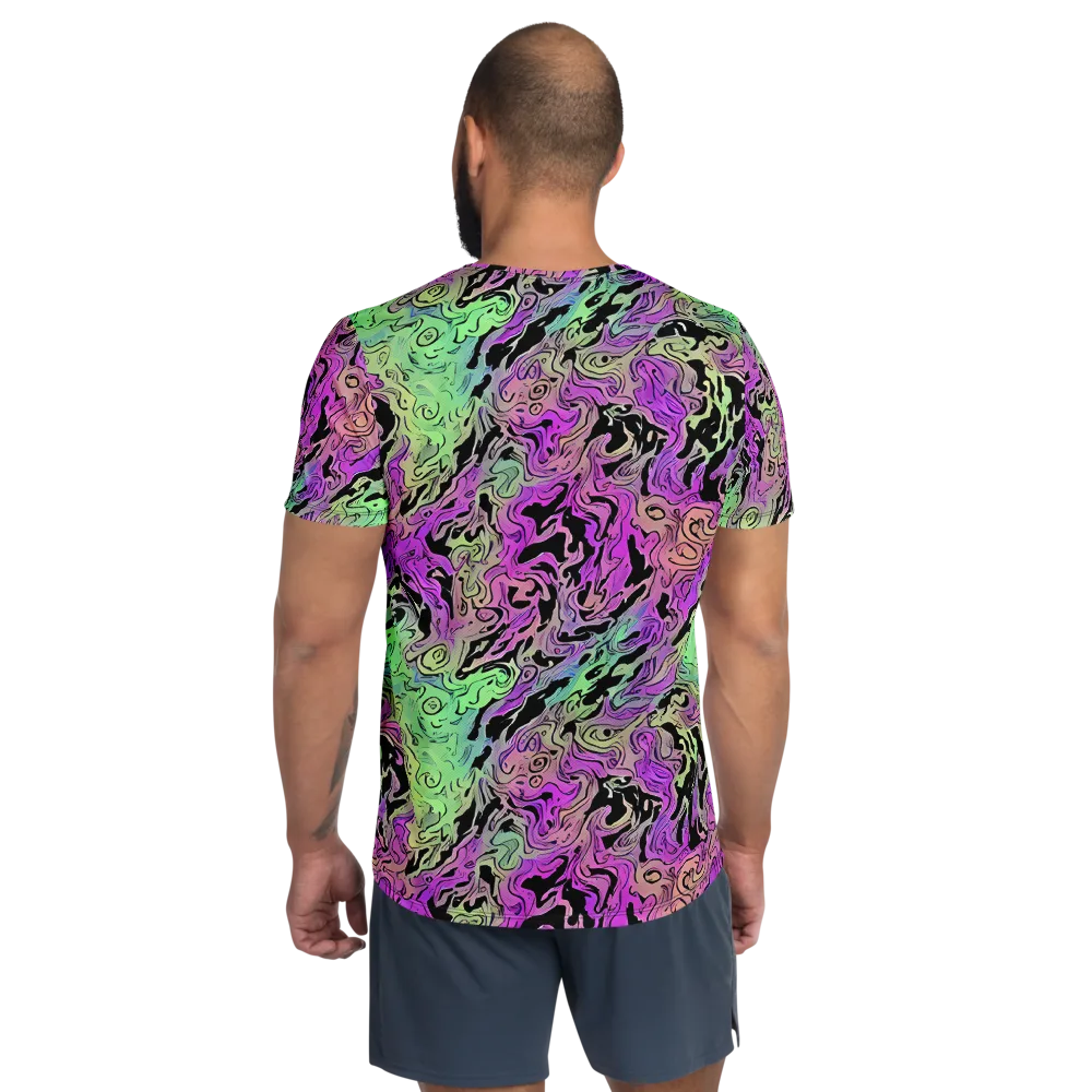 Psychedelic Ink on Men's Athletic T-Shirt — Back