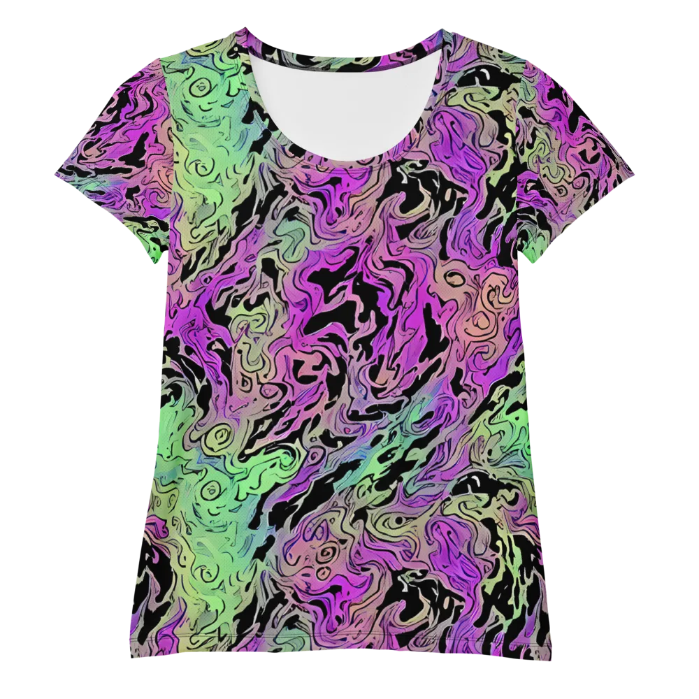 Psychedelic Ink on Women's Athletic T-Shirt — Front