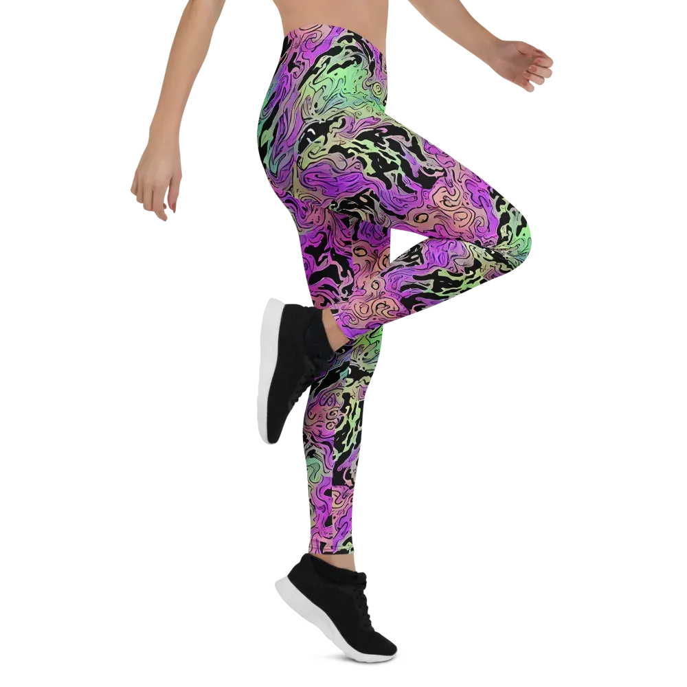 Psychedelic Ink on Leggings — Right