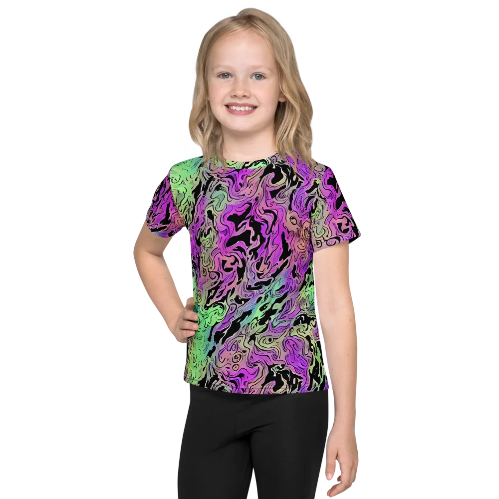 Psychedelic Ink on Kids Crew Neck T-Shirt — Front