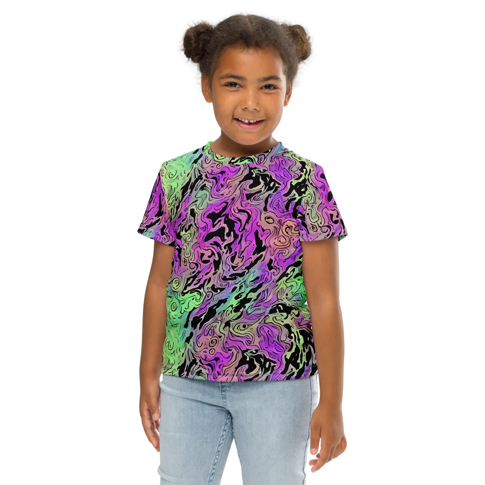 Psychedelic Ink on Kids Crew Neck T-Shirt — Front