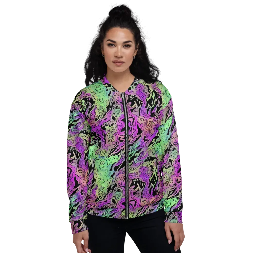 Psychedelic Ink on Bomber Jacket — Front