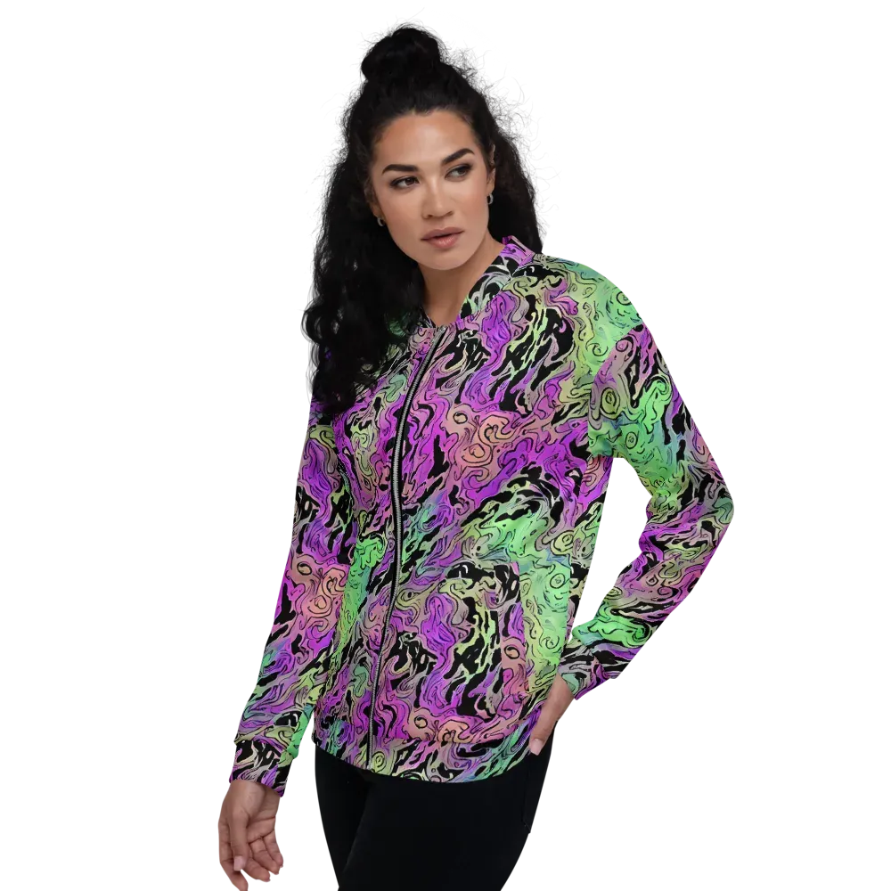 Psychedelic Ink on Bomber Jacket — Left