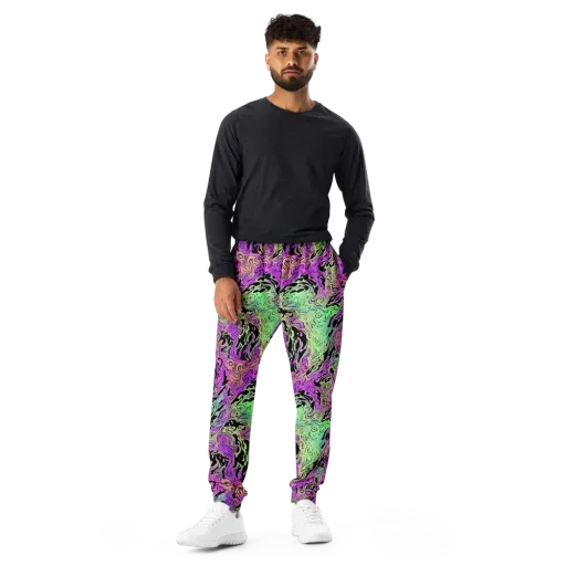 Psychedelic Ink on a Men's Joggers