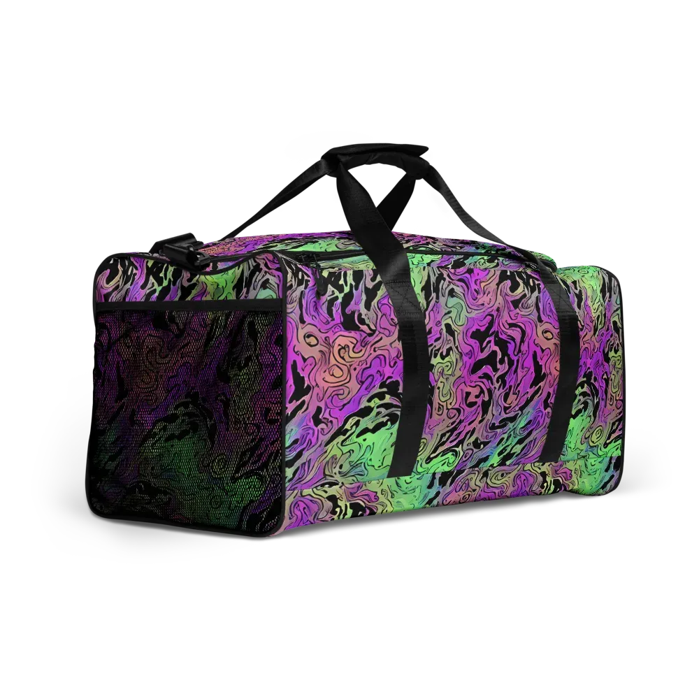 Psychedelic Ink on Duffle Bag — Right Front