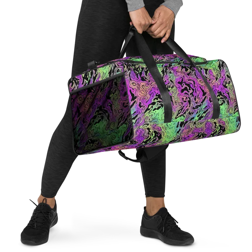 Psychedelic Ink on Duffle Bag — Right Front