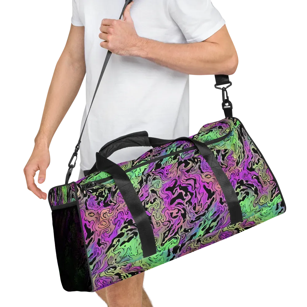 Psychedelic Ink on Duffle Bag — Right Front