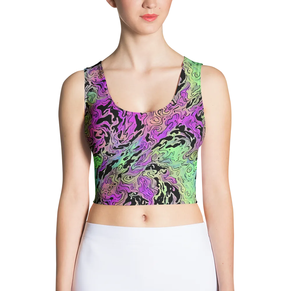 Psychedelic Ink on Crop Top — Front