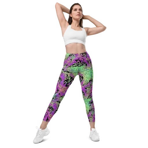 Psychedelic Ink on a Leggings with Pockets