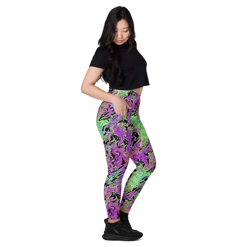 Psychedelic Ink on Leggings with Pockets — Right