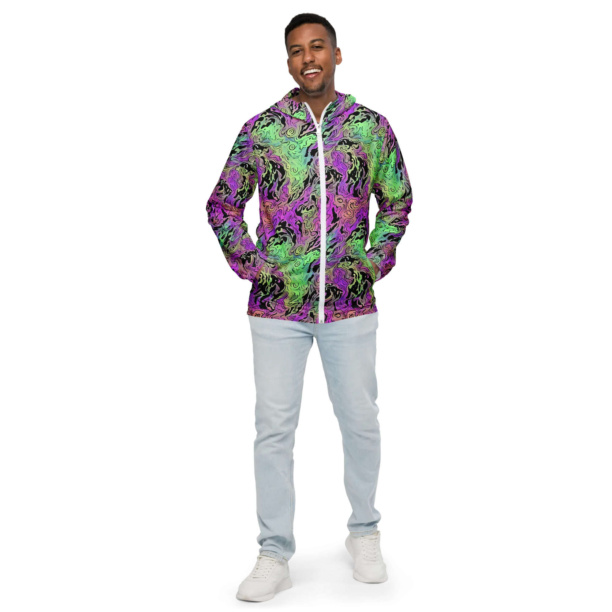 Psychedelic Ink on Men's Windbreaker — Front