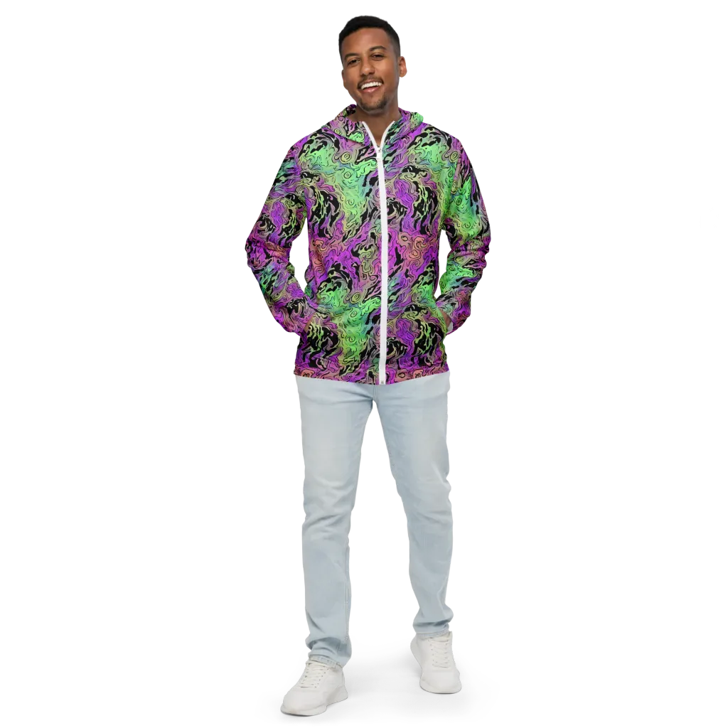 Psychedelic Ink on Men's Windbreaker — Front