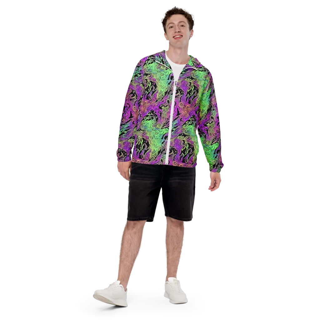 Psychedelic Ink on Men's Windbreaker — Front