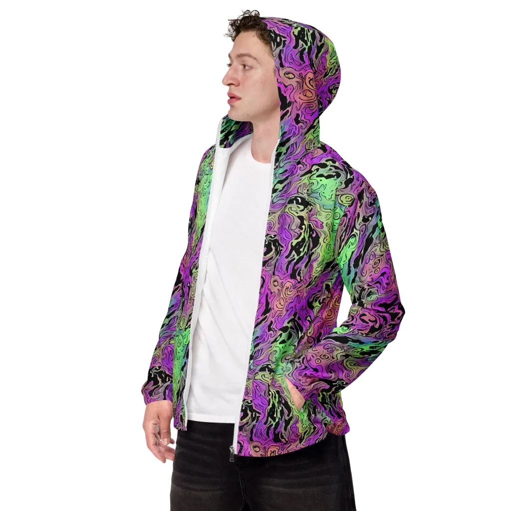 Psychedelic Ink on Men's Windbreaker — Left Front
