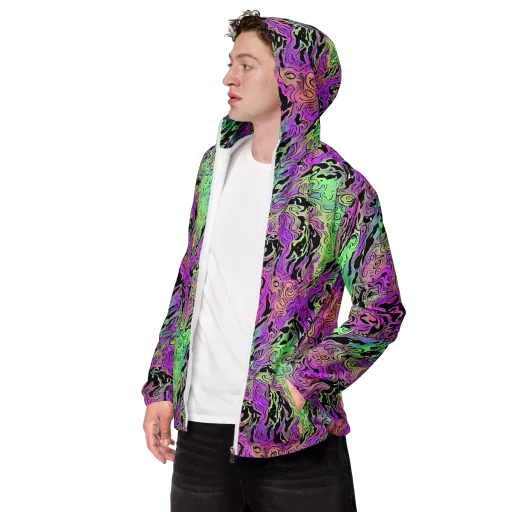 Psychedelic Ink on a Men's Windbreaker