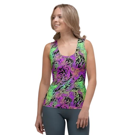 Psychedelic Ink on a Women's Tank Top
