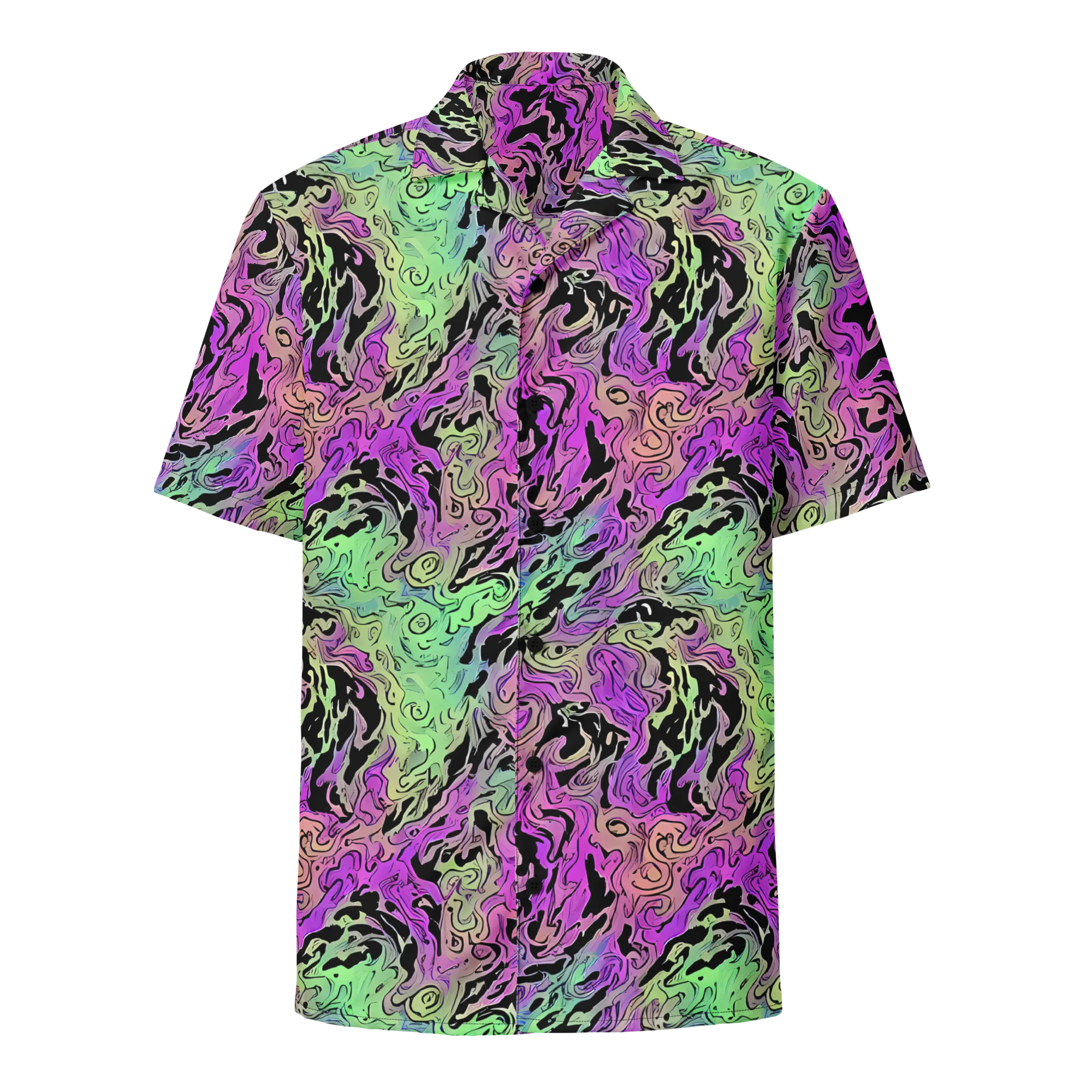 Psychedelic Ink on Button Shirt — Front