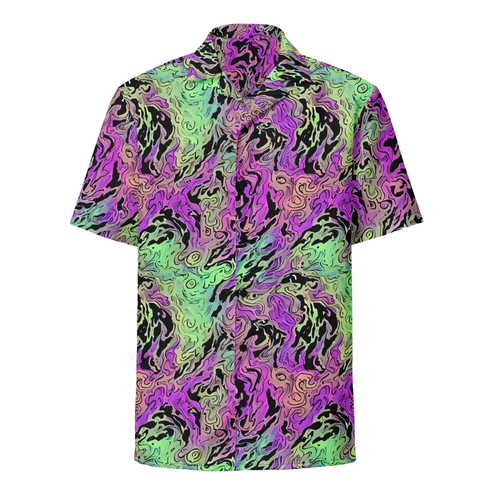 Psychedelic Ink on Button Shirt — Front