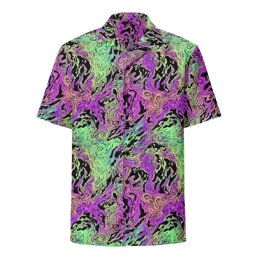 Psychedelic Ink on a Button Shirt