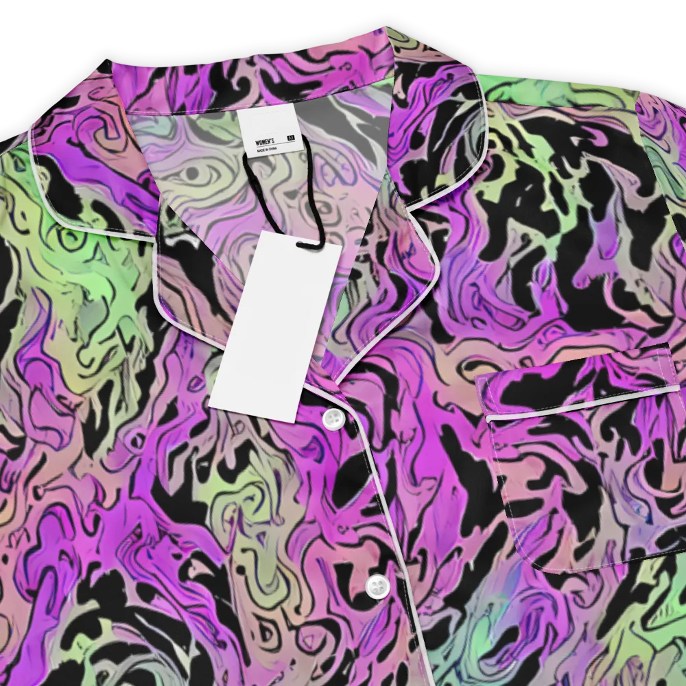 Psychedelic Ink on Women's Short Sleeve Pajama Top — Product details