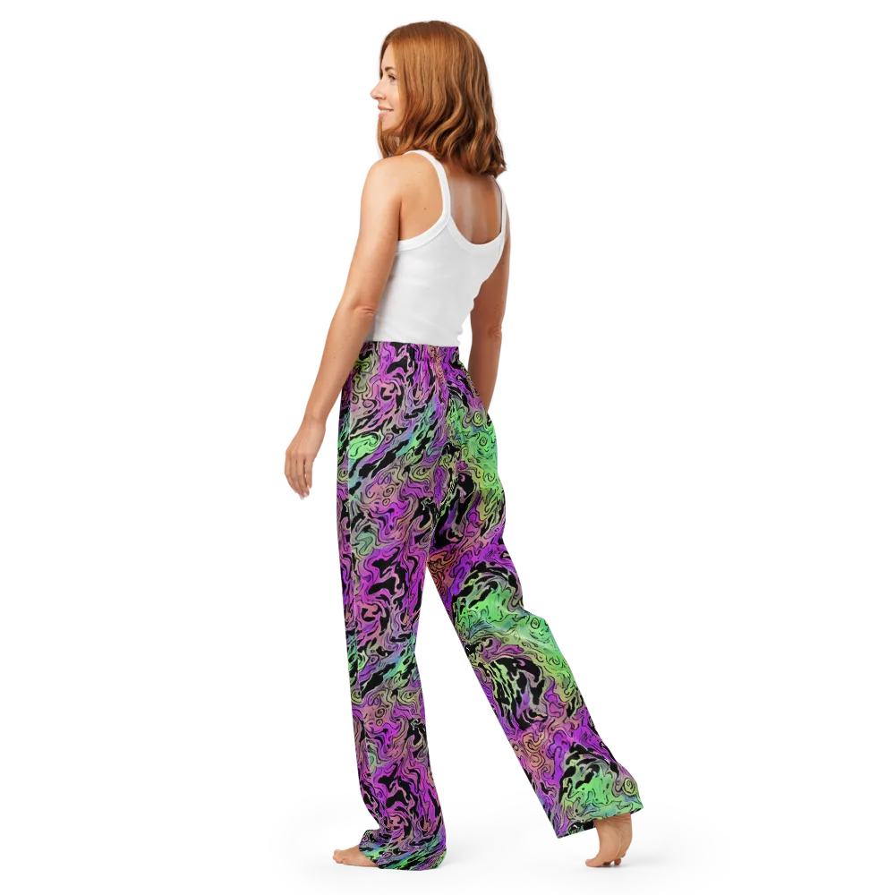 Psychedelic Ink on Women's Pajama Pants — Back