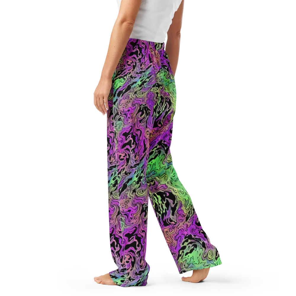 Psychedelic Ink on Women's Pajama Pants — Left