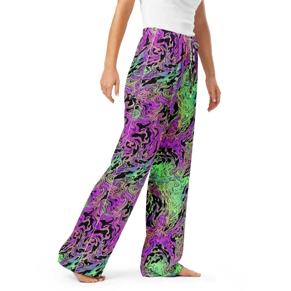 Psychedelic Ink on Women's Pajama Pants — Right Front