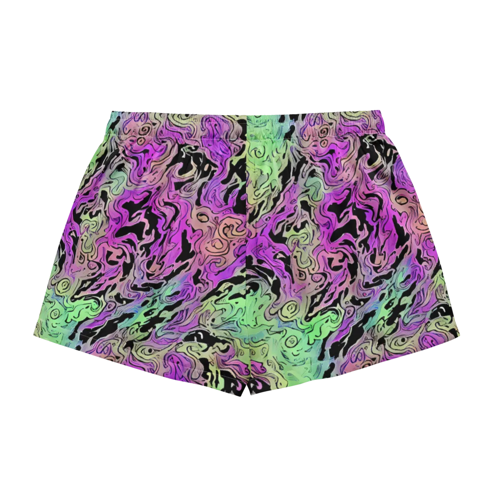 Psychedelic Ink on Women's Pajama Shorts — Back