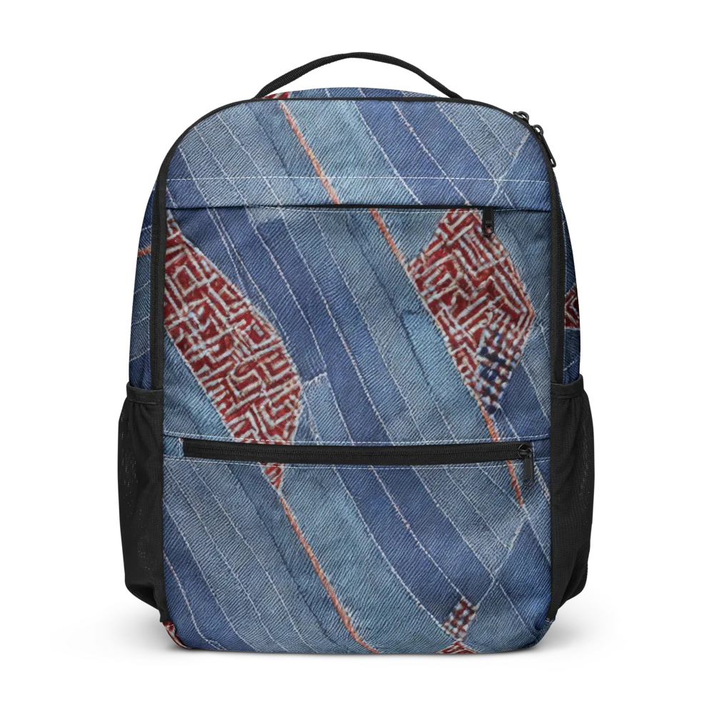 Denim Labyrinth on Utility Backpack — Front