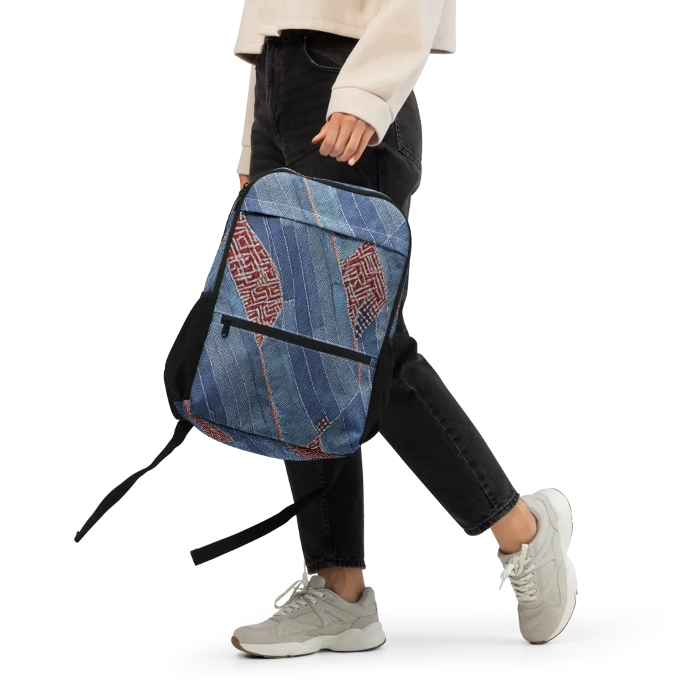 Denim Labyrinth on Utility Backpack — Front