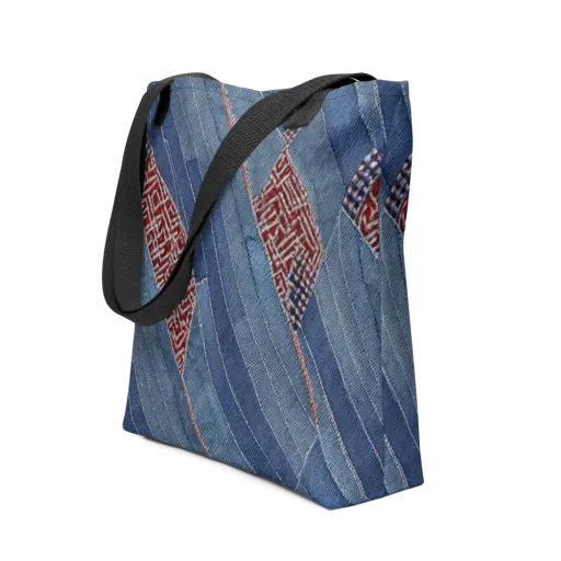 Denim Labyrinth on a Tote Bag