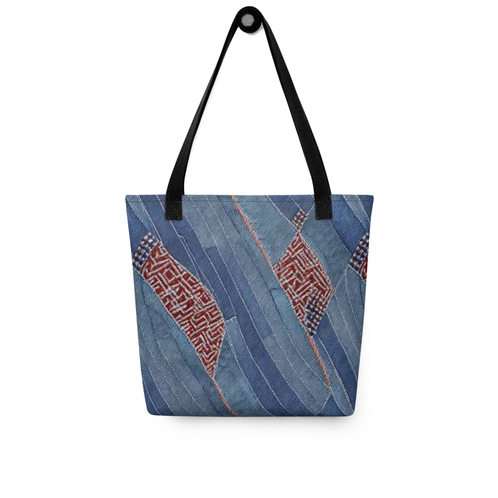Denim Labyrinth on Tote Bag — Front