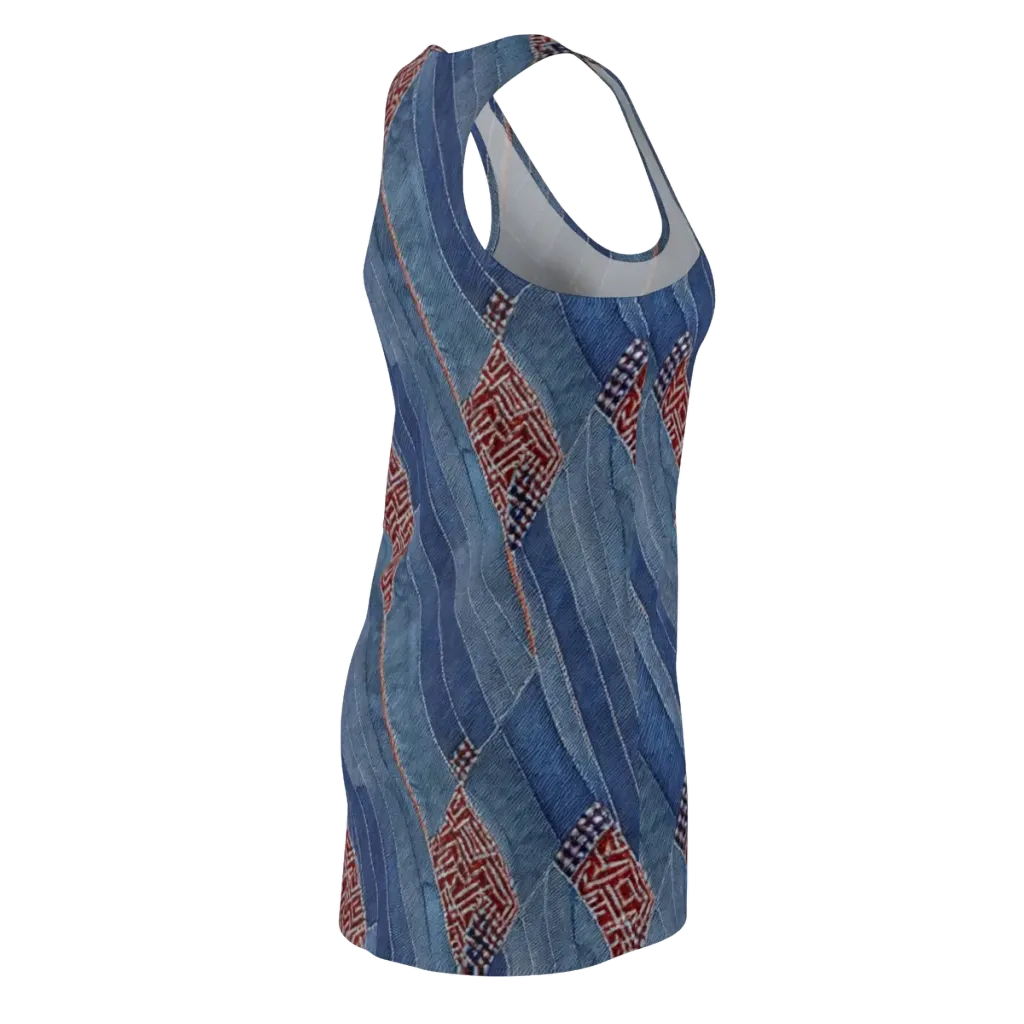 Denim Labyrinth on Racerback Dress — Back Side