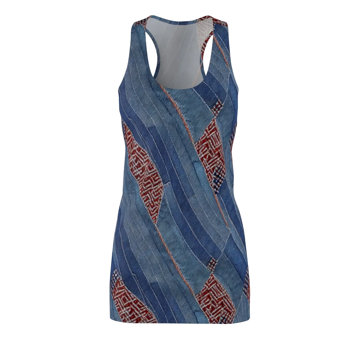 Denim Labyrinth on Racerback Dress — Front