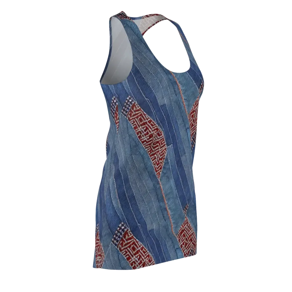 Denim Labyrinth on Racerback Dress — Front Side