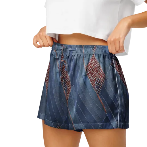 Denim Labyrinth on a Women's Pajama Shorts