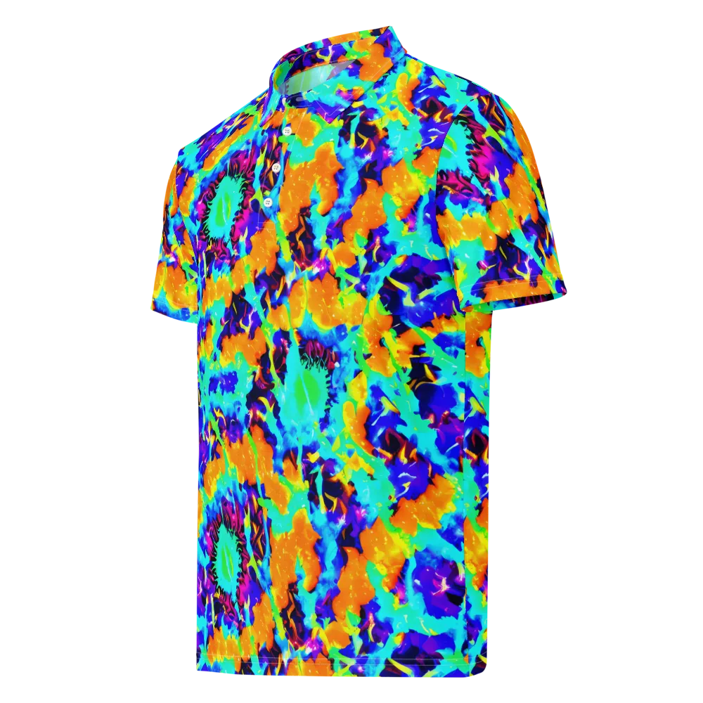 Vivid Reverie on Men's Slim Fit Polo Shirt — Left Front