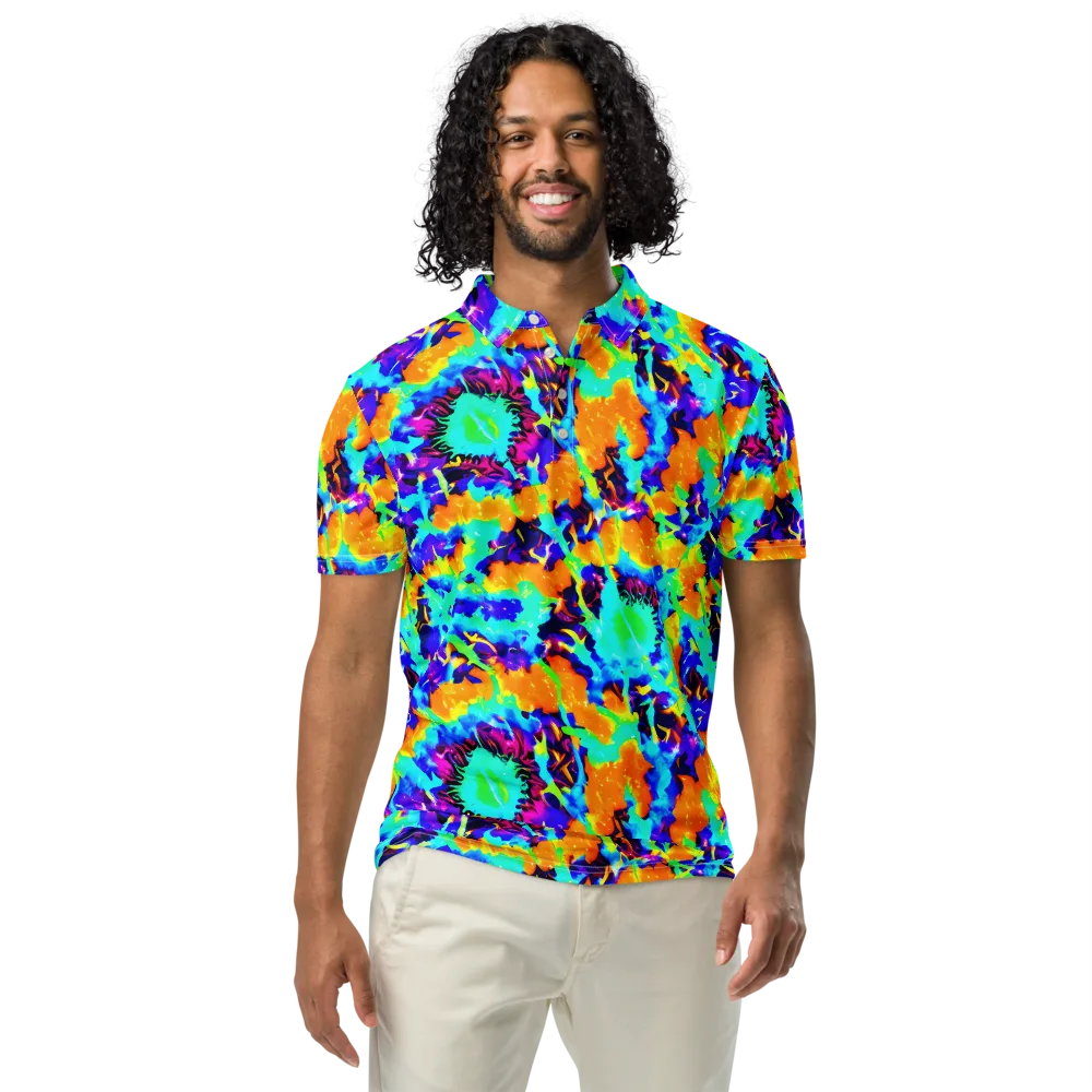 Vivid Reverie on Men's Slim Fit Polo Shirt — Front