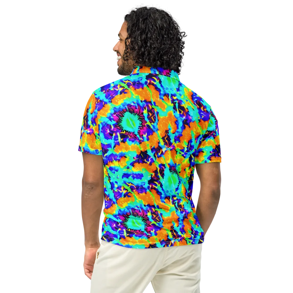 Vivid Reverie on Men's Slim Fit Polo Shirt — Back