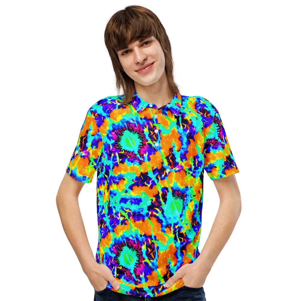 Vivid Reverie on Men's Slim Fit Polo Shirt — Front