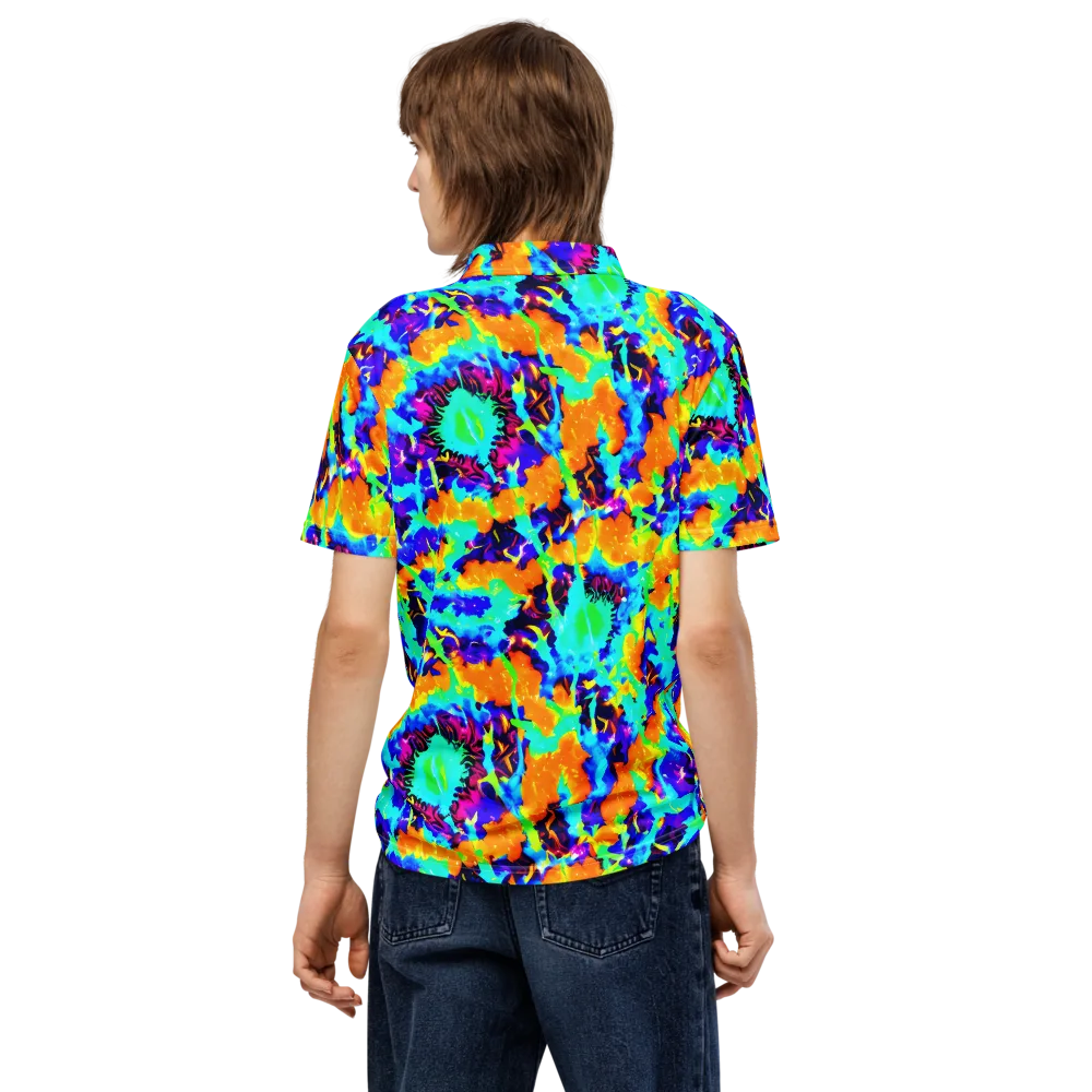 Vivid Reverie on Men's Slim Fit Polo Shirt — Back