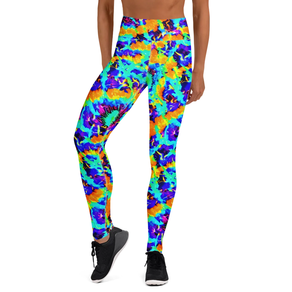 Vivid Reverie on Yoga Leggings — Front