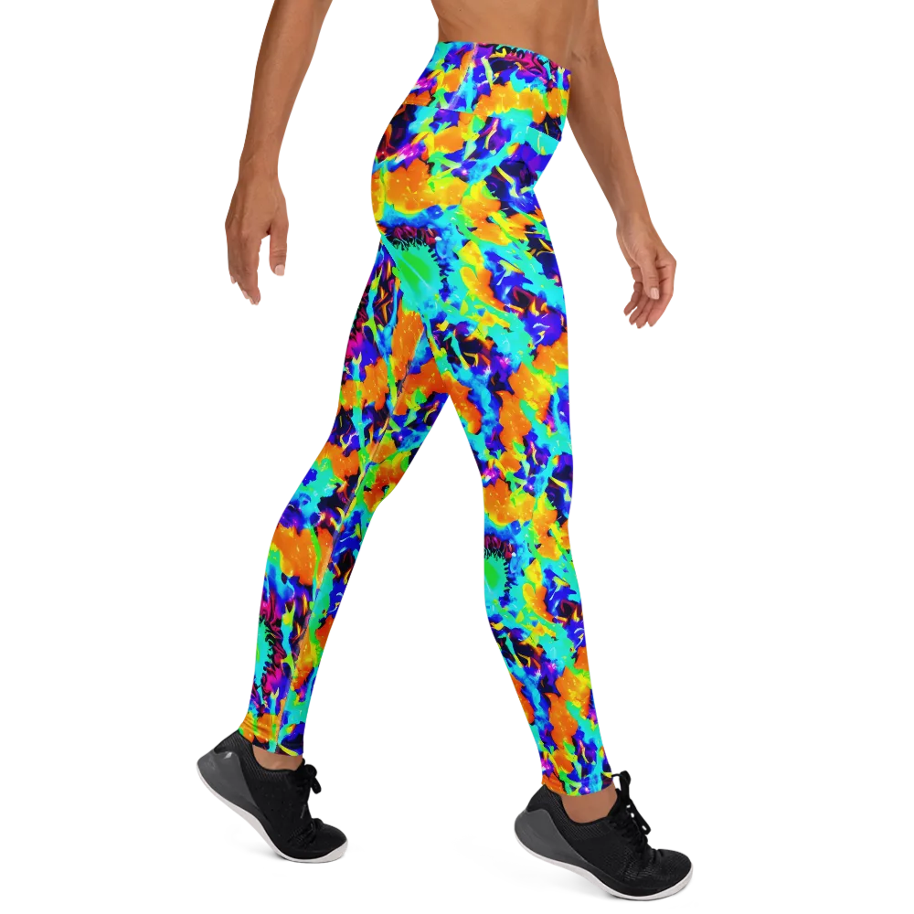 Vivid Reverie on Yoga Leggings — Right