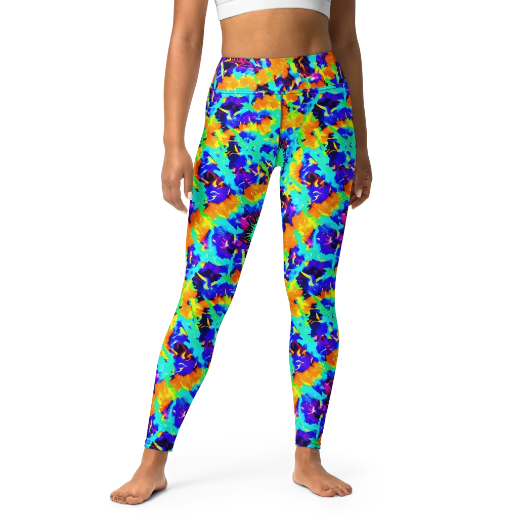 Vivid Reverie on Yoga Leggings — Front