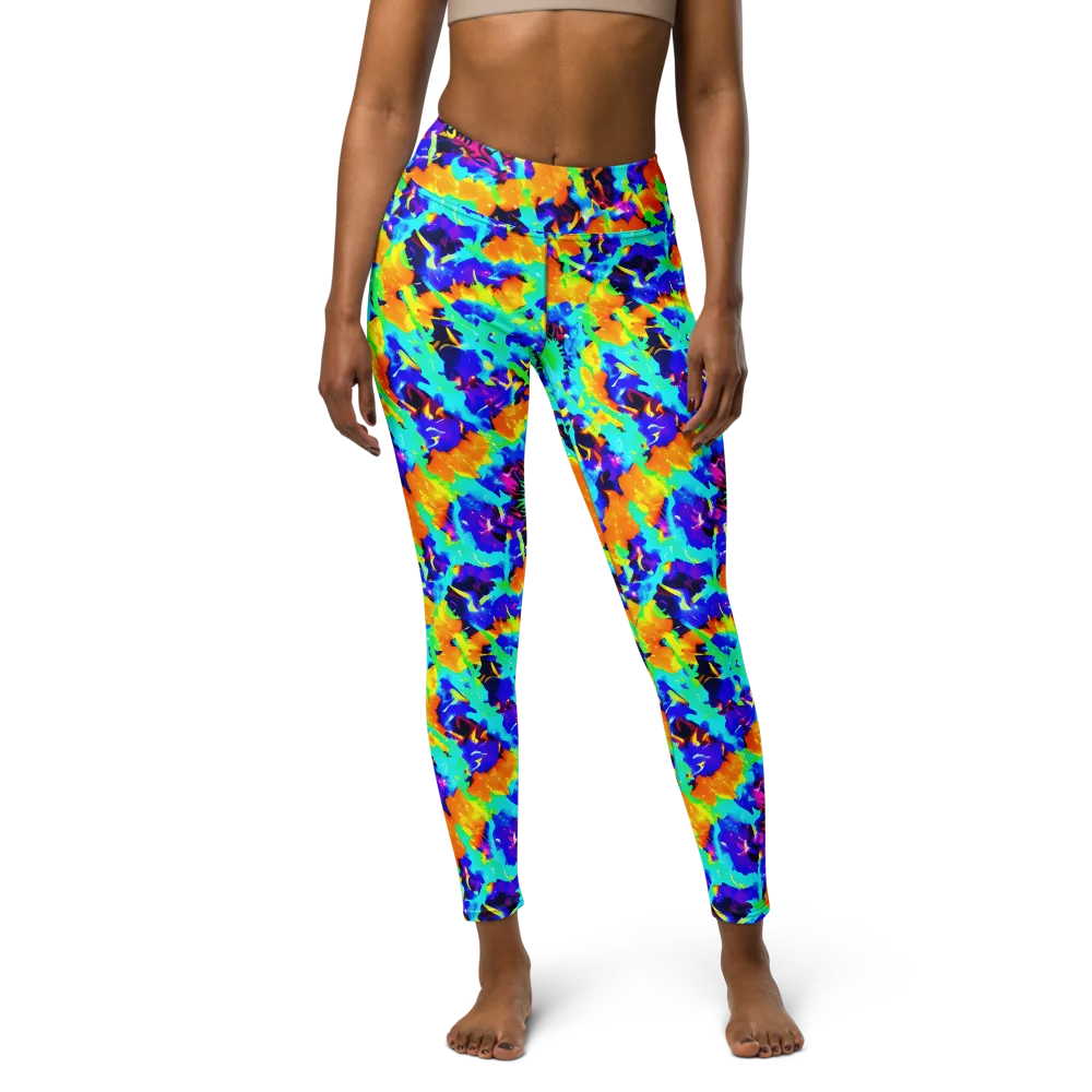 Vivid Reverie on Yoga Leggings — Front