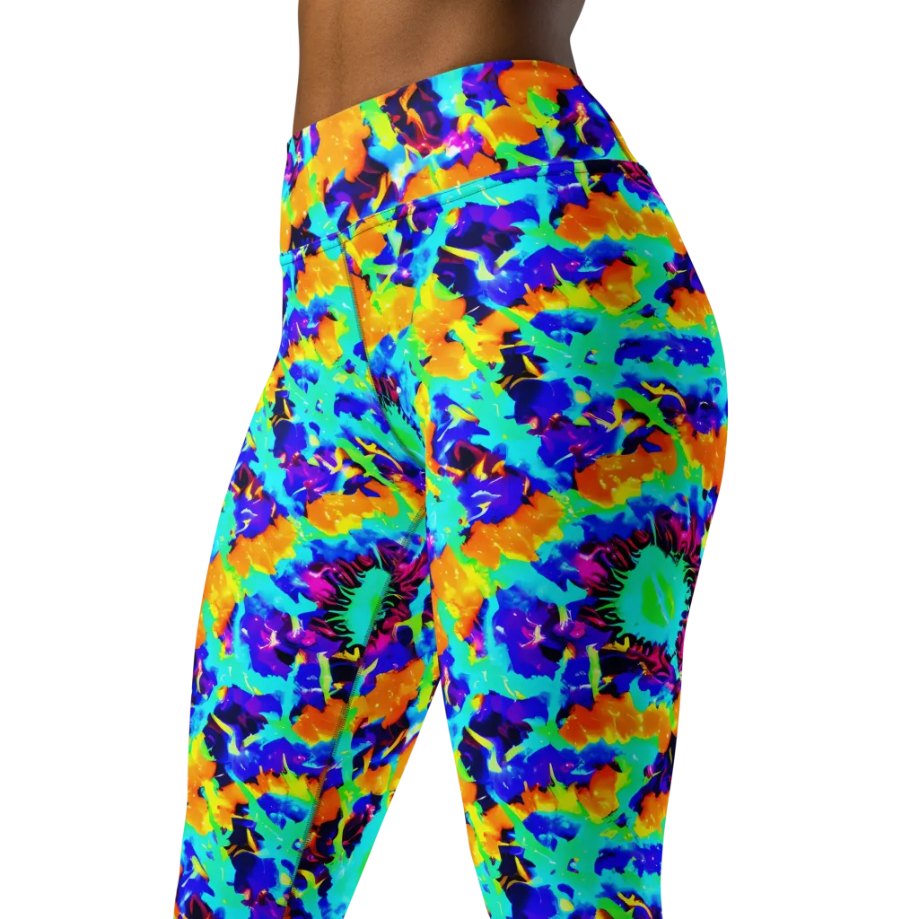 Vivid Reverie on Yoga Leggings — Left Front